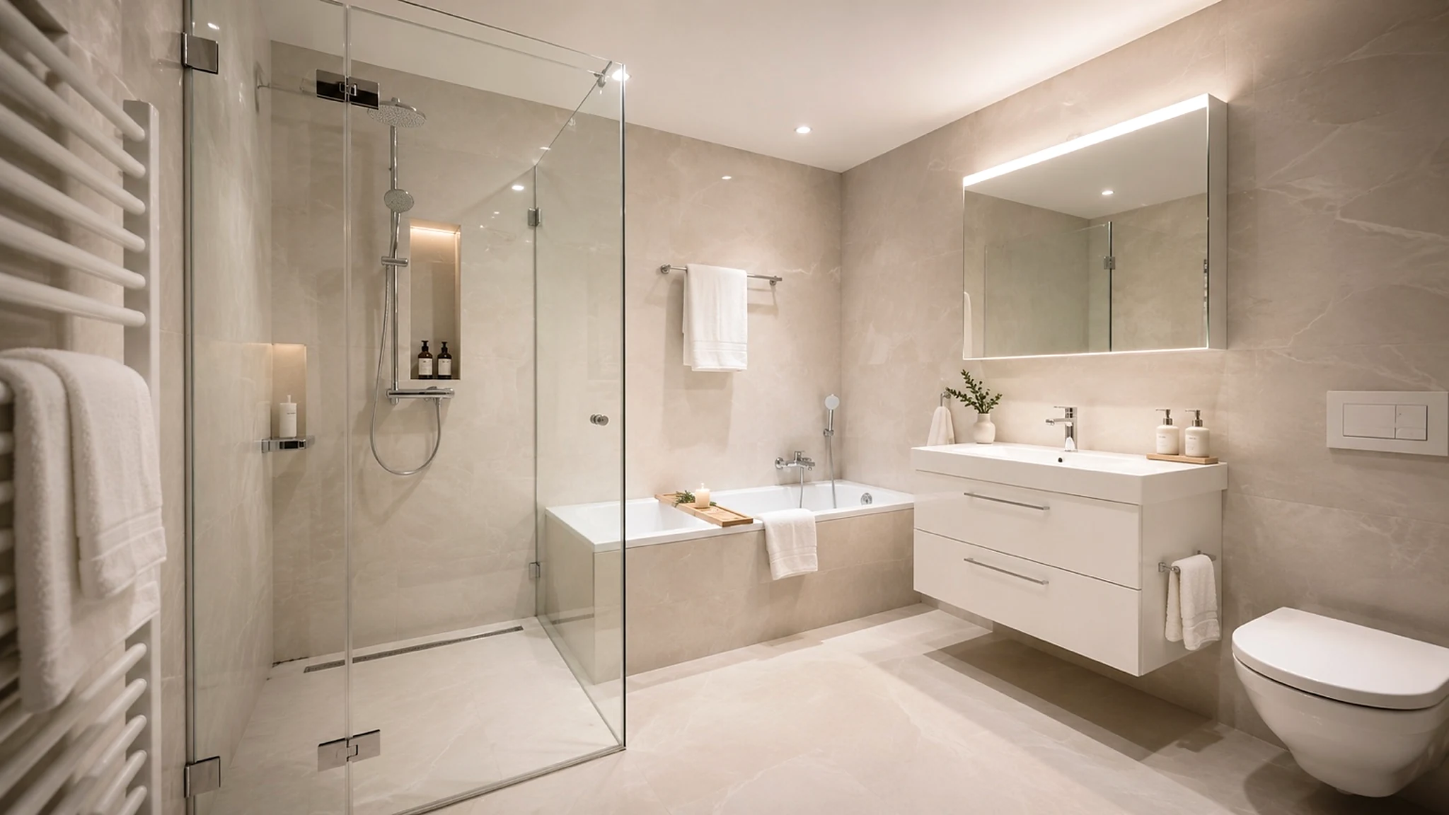Private Spa-Dusche bei Massagen Wallisellen zum Ankommen und Ausklingen